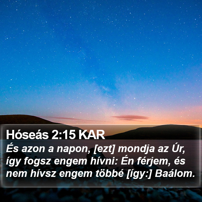 Hóseás 2:15 KAR Bible Study