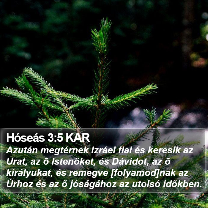 Hóseás 3:5 KAR Bible Study