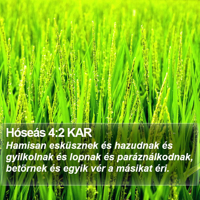 Hóseás 4:2 KAR Bible Study