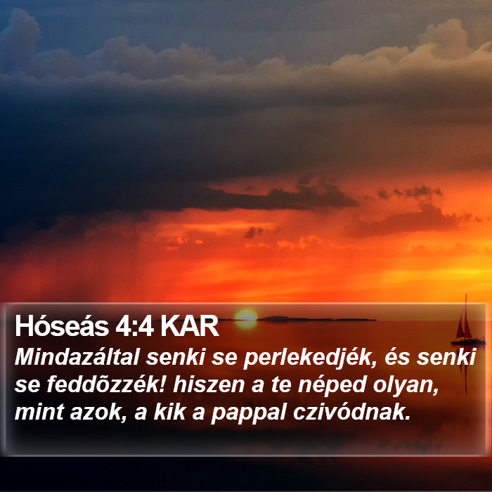 Hóseás 4:4 KAR Bible Study