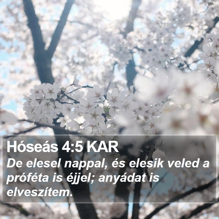 Hóseás 4:5 KAR Bible Study