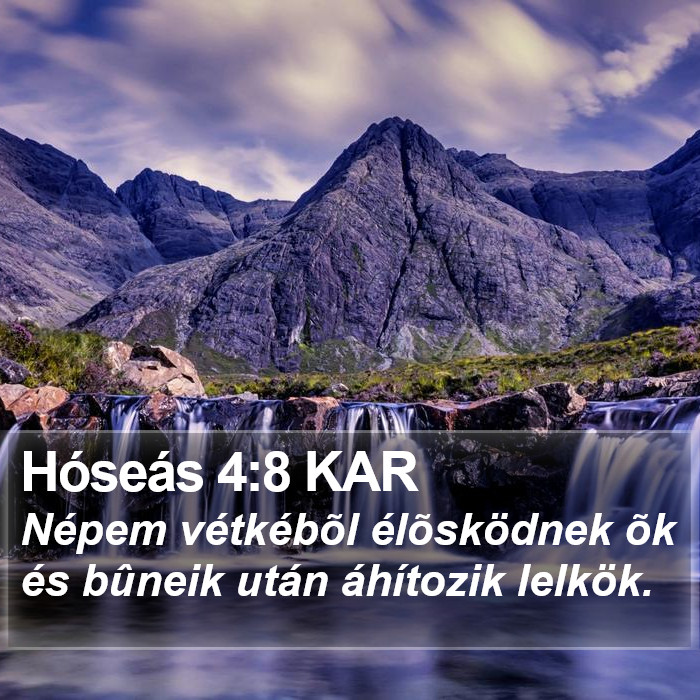 Hóseás 4:8 KAR Bible Study