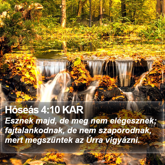 Hóseás 4:10 KAR Bible Study