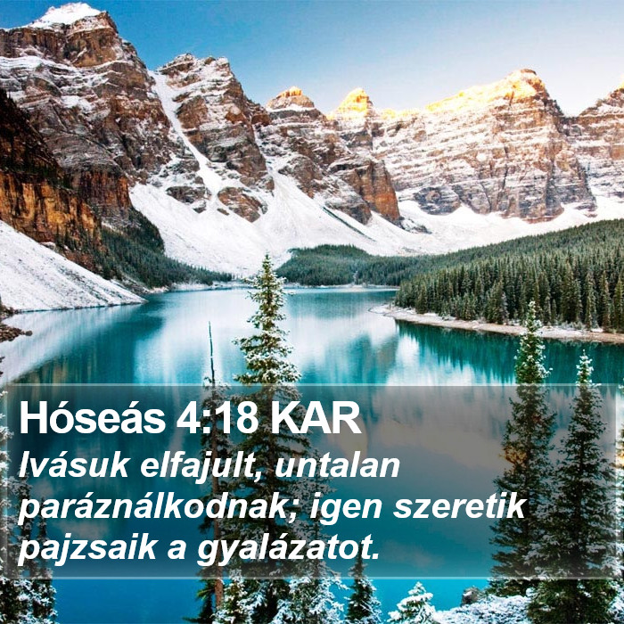 Hóseás 4:18 KAR Bible Study