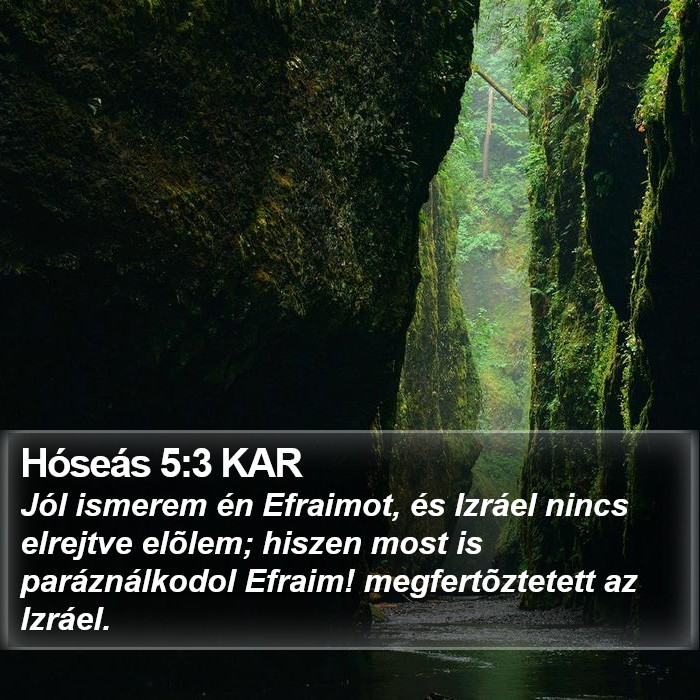 Hóseás 5:3 KAR Bible Study