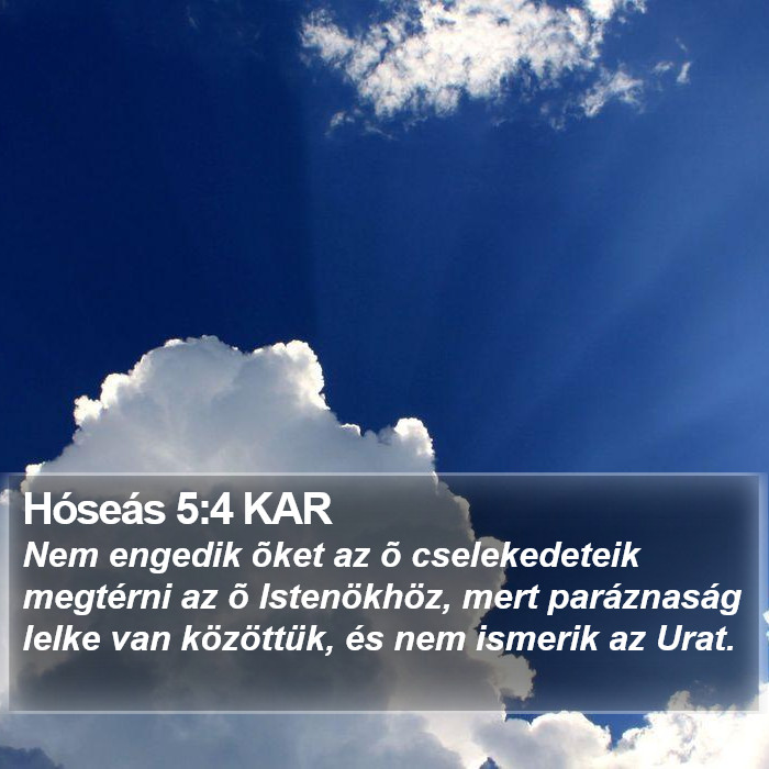 Hóseás 5:4 KAR Bible Study