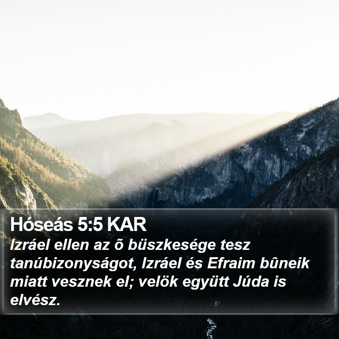 Hóseás 5:5 KAR Bible Study