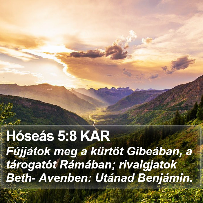 Hóseás 5:8 KAR Bible Study