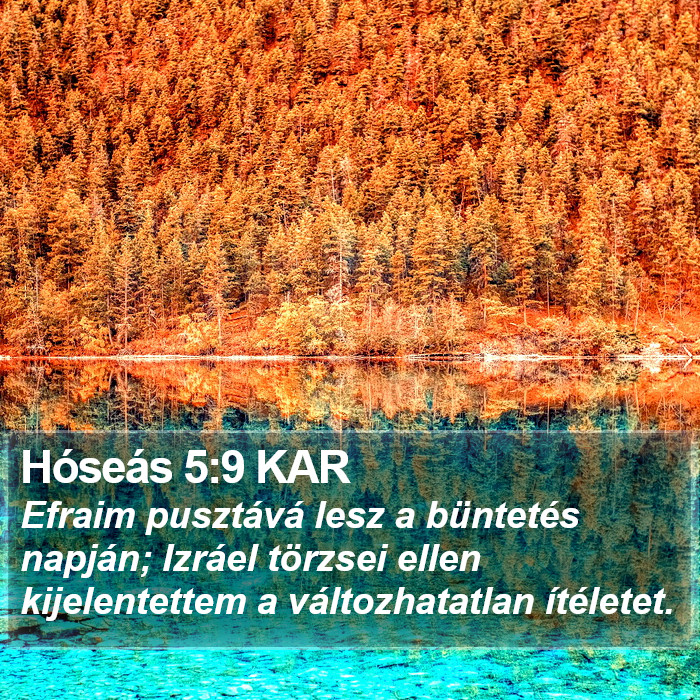 Hóseás 5:9 KAR Bible Study