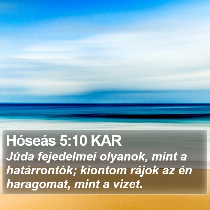 Hóseás 5:10 KAR Bible Study