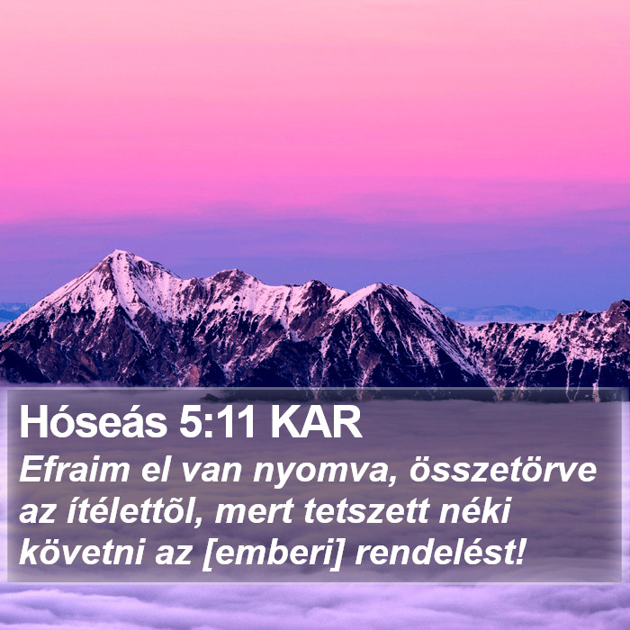 Hóseás 5:11 KAR Bible Study