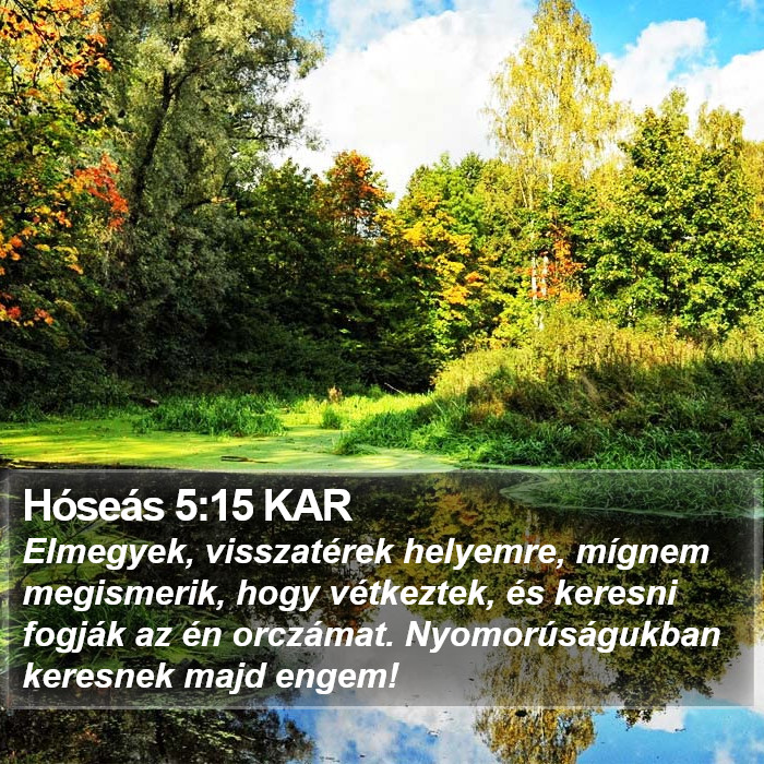 Hóseás 5:15 KAR Bible Study