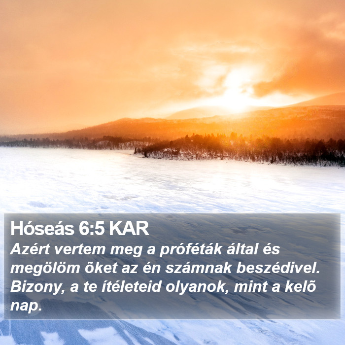 Hóseás 6:5 KAR Bible Study