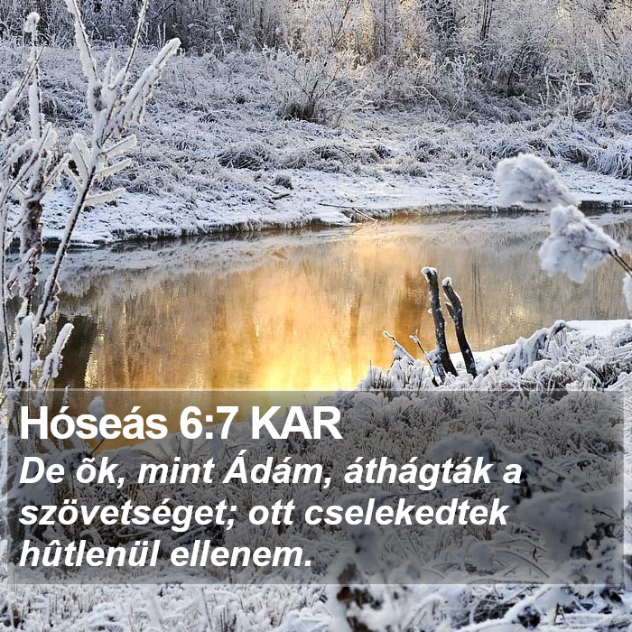 Hóseás 6:7 KAR Bible Study