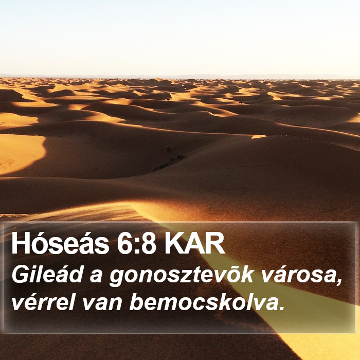 Hóseás 6:8 KAR Bible Study