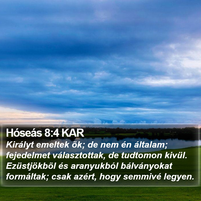Hóseás 8:4 KAR Bible Study