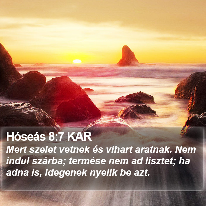 Hóseás 8:7 KAR Bible Study