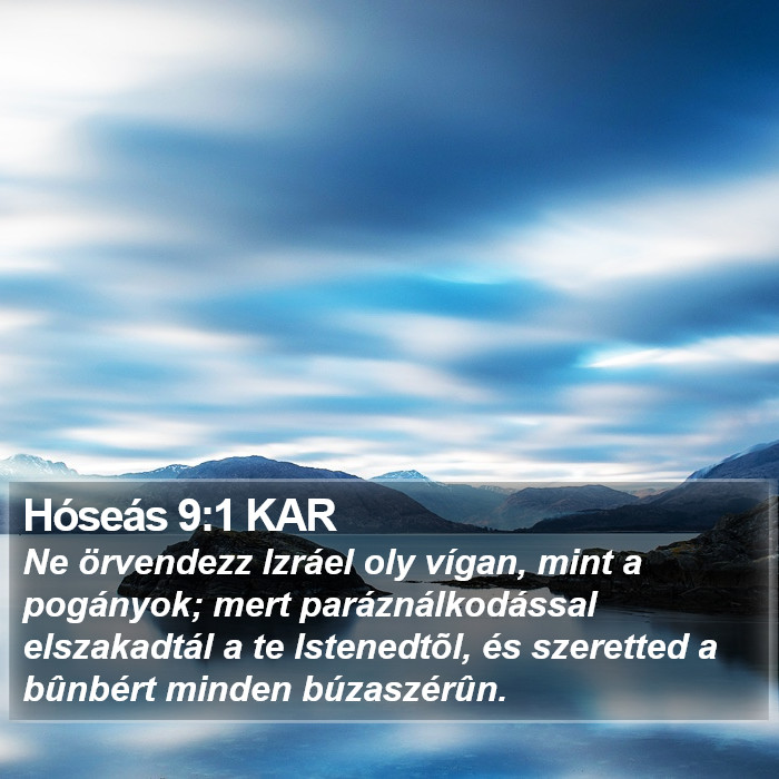 Hóseás 9:1 KAR Bible Study