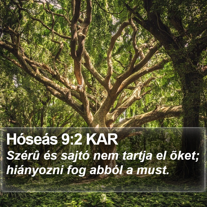 Hóseás 9:2 KAR Bible Study