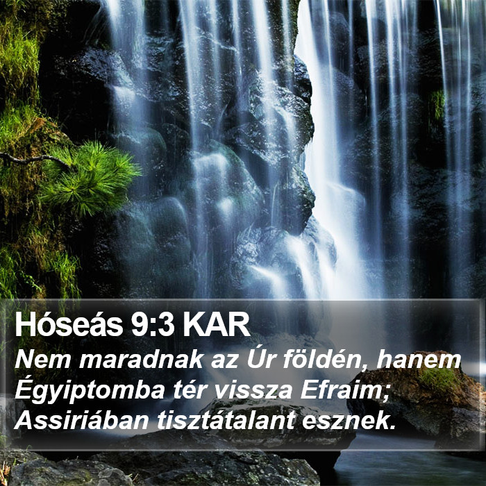 Hóseás 9:3 KAR Bible Study