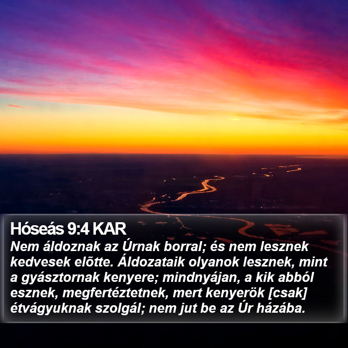 Hóseás 9:4 KAR Bible Study