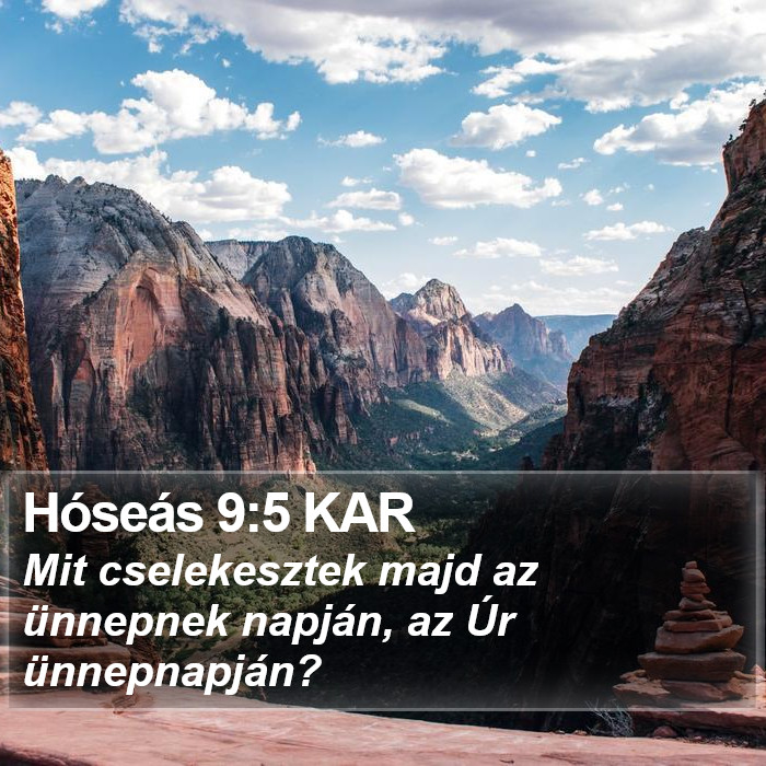 Hóseás 9:5 KAR Bible Study