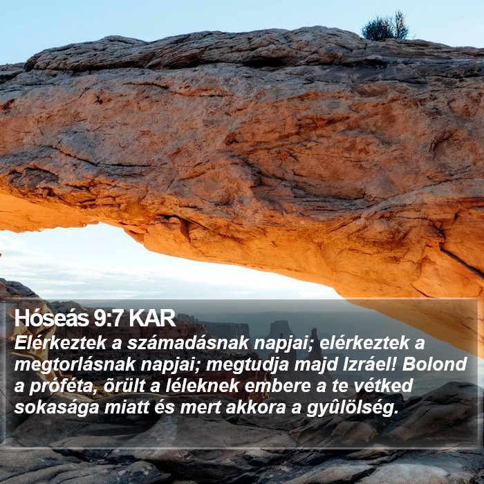 Hóseás 9:7 KAR Bible Study