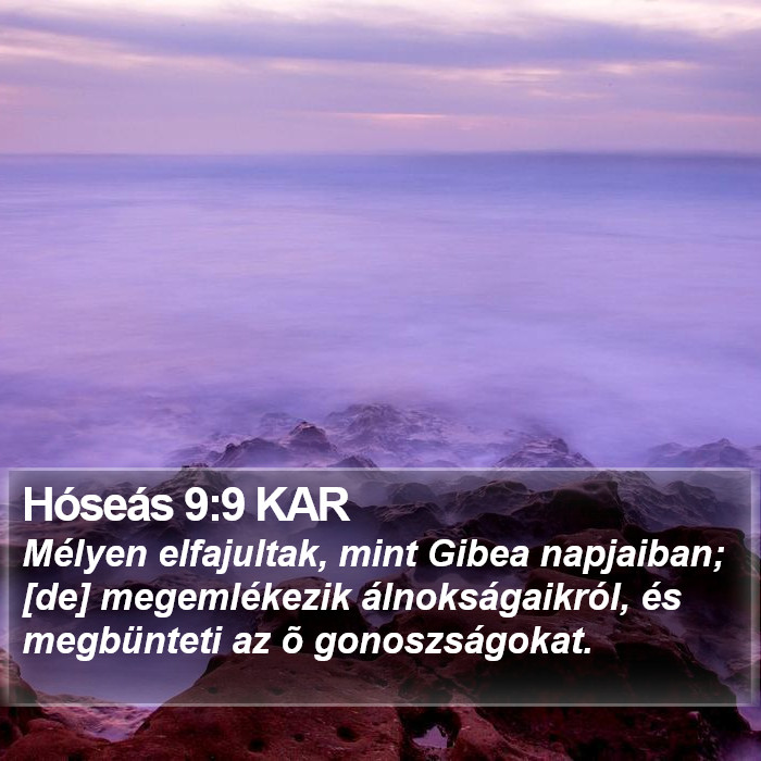 Hóseás 9:9 KAR Bible Study