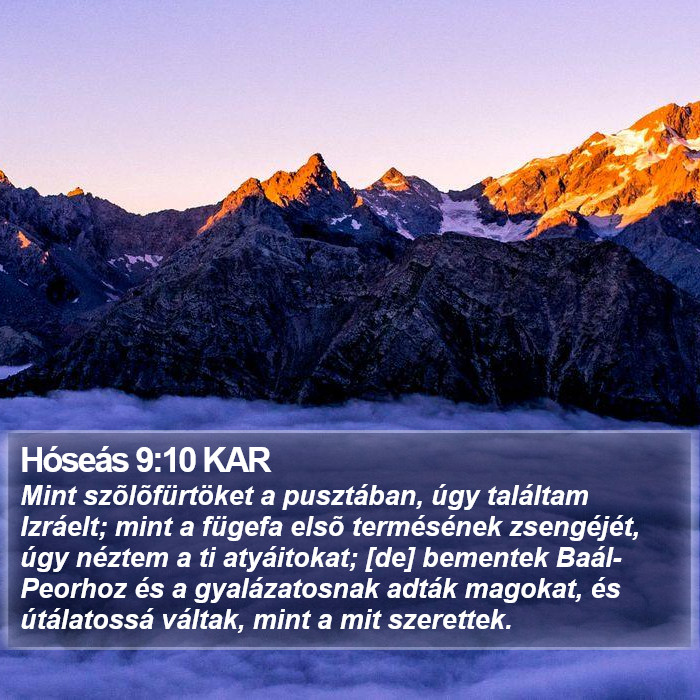 Hóseás 9:10 KAR Bible Study