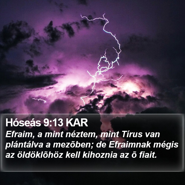 Hóseás 9:13 KAR Bible Study