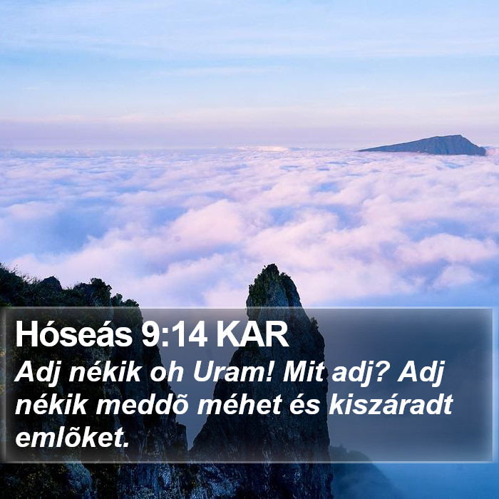 Hóseás 9:14 KAR Bible Study