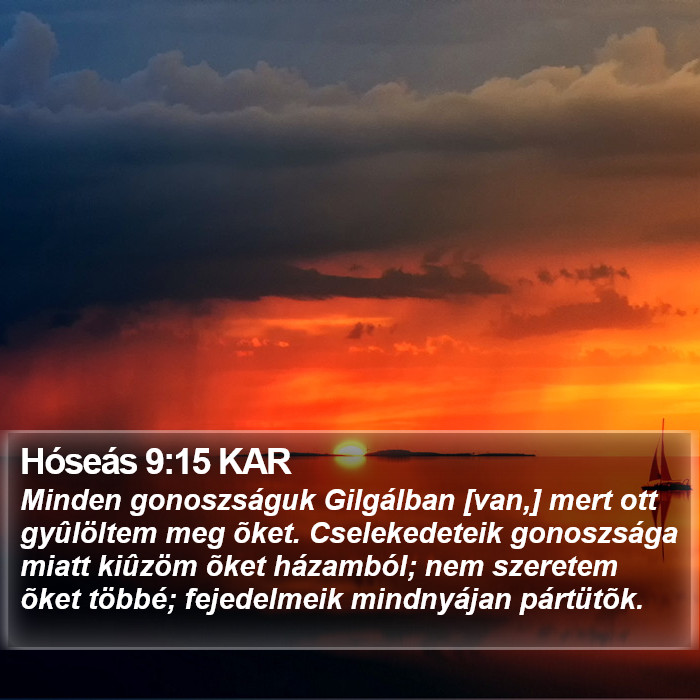 Hóseás 9:15 KAR Bible Study