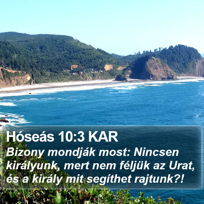 Hóseás 10:3 KAR Bible Study