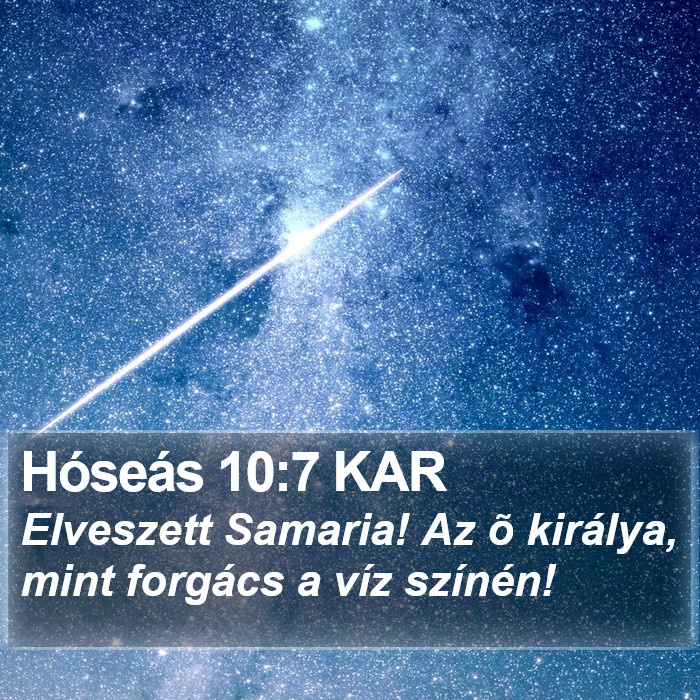 Hóseás 10:7 KAR Bible Study