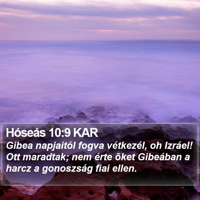 Hóseás 10:9 KAR Bible Study