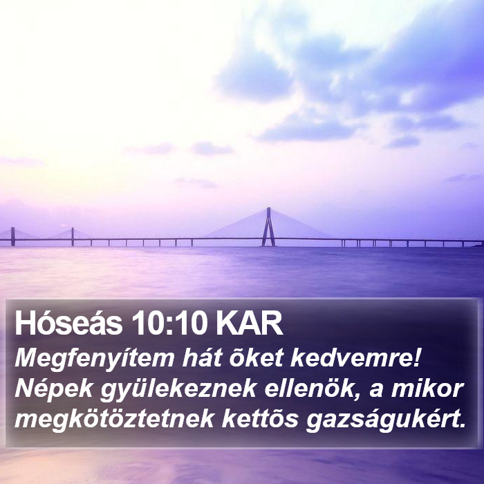 Hóseás 10:10 KAR Bible Study