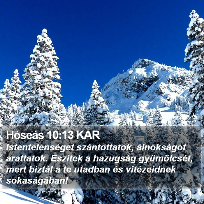 Hóseás 10:13 KAR Bible Study