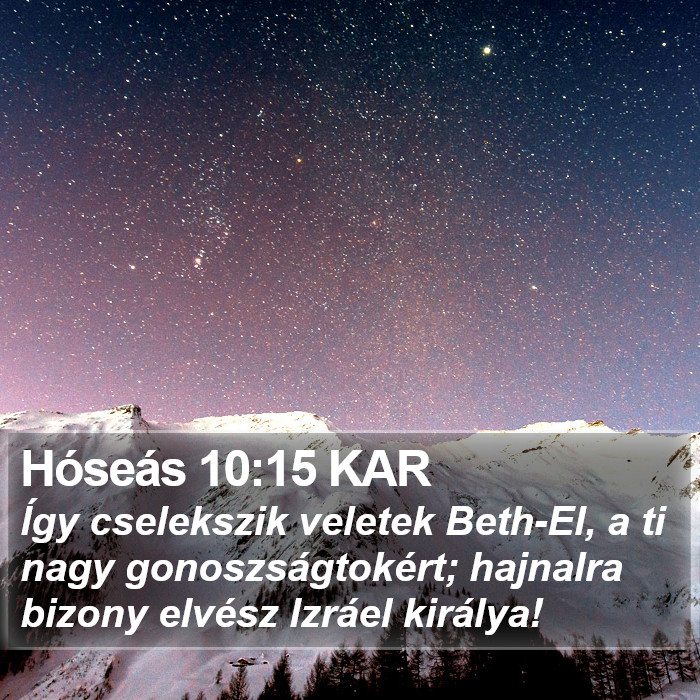 Hóseás 10:15 KAR Bible Study