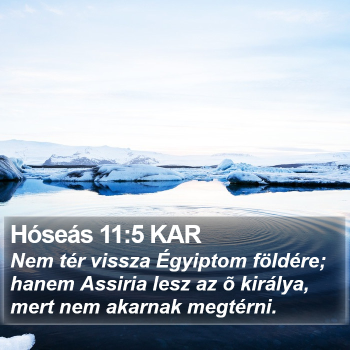 Hóseás 11:5 KAR Bible Study