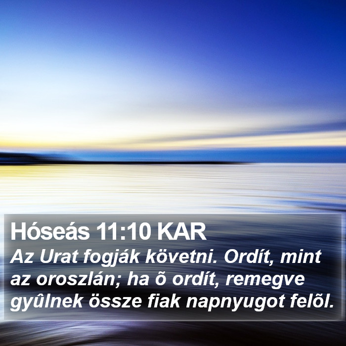 Hóseás 11:10 KAR Bible Study