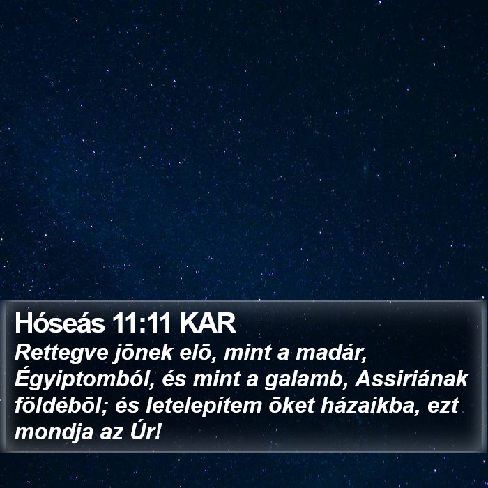 Hóseás 11:11 KAR Bible Study