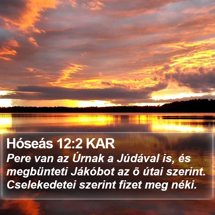 Hóseás 12:2 KAR Bible Study