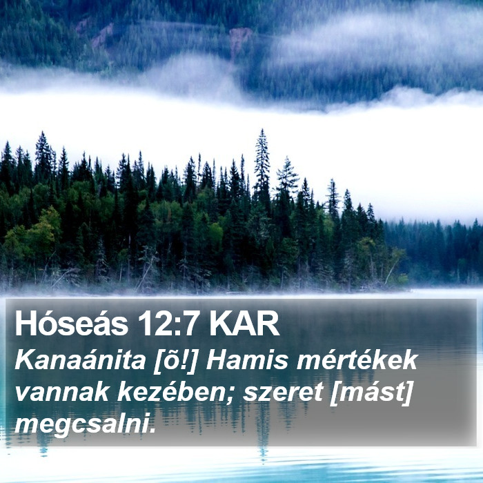 Hóseás 12:7 KAR Bible Study