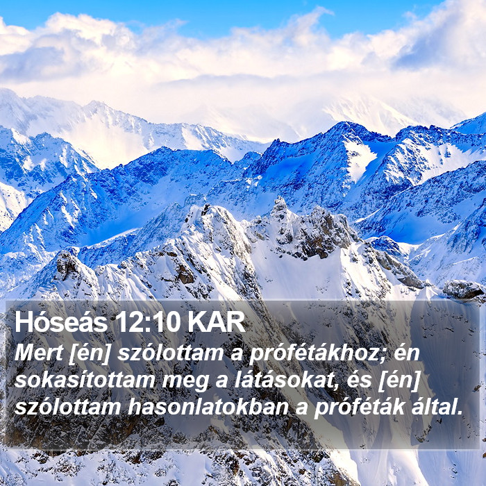 Hóseás 12:10 KAR Bible Study