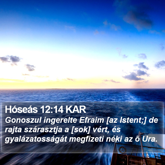 Hóseás 12:14 KAR Bible Study