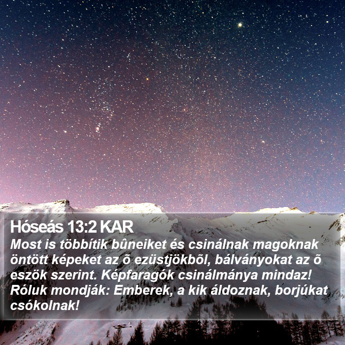 Hóseás 13:2 KAR Bible Study