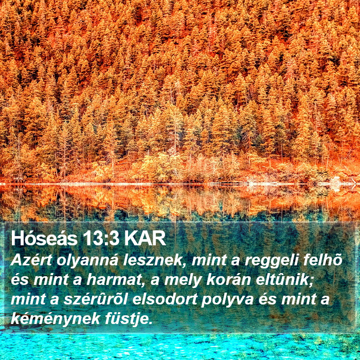 Hóseás 13:3 KAR Bible Study