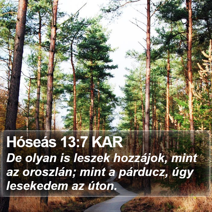 Hóseás 13:7 KAR Bible Study