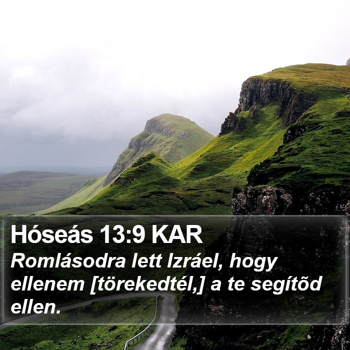 Hóseás 13:9 KAR Bible Study