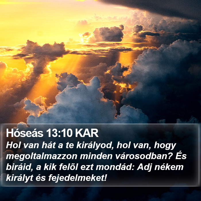 Hóseás 13:10 KAR Bible Study